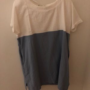 Blue and white tunic